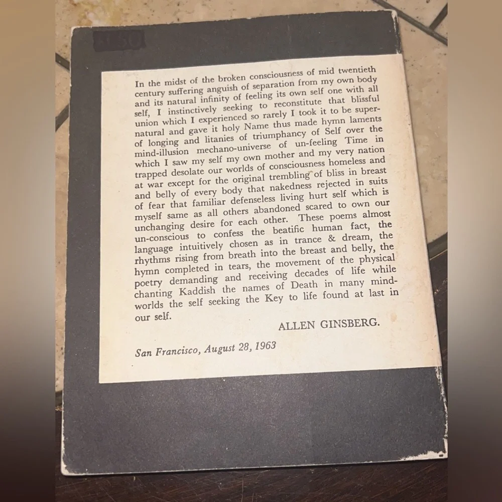 Kaddish And Other Poems Book By: Allen Ginsberg - Picture 2 of 4